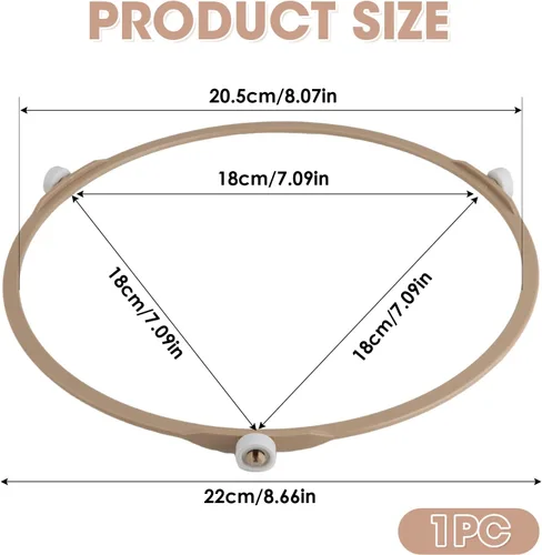 Miniatura 2 de Paquete de 1 anillo de soporte giratorio para horno de microondas, soporte circular (sin plato giratorio de vidrio incluido), compatible con Lg
