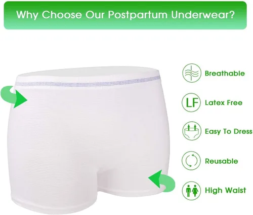 Miniatura 5 de Mesh Underwear Postpartum 8 Count Disposable Postpartum Underwear Hospital Mesh Panties for Post C-Section, Maternity Briefs