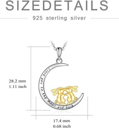 Miniatura 5 de WINNICACA 925 Sterling Silver Cute Animal Necklace FrogPandaElephantKoalaPigFoxBunnyWolf Necklace Jewelry Gifts for Women Girls Animal Lovers