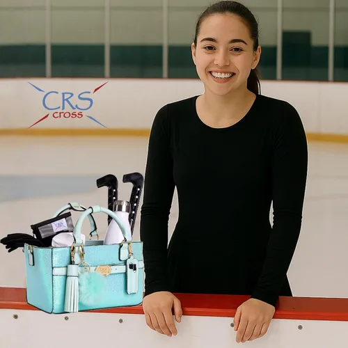 Miniatura 173 de CRS Cross Rink Side Tote. Ice Skating Accessory Bag-Figure Skating, Roller, Inline Skaters, Dance, Cheer.Organizes Guards Water Bottle Phone