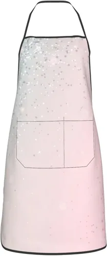 Miniatura 10 de Delantal con purpurina, delantales de cocina para hombres y mujeres, delantal de cocina delantal de chef delantal de jardín ajustable con 2 bolsillos