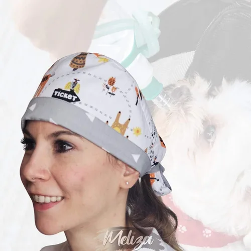 Miniatura 4 de Meliza Gorra de trabajo hecha de 100 % algodón, ajustable, sombrero de amarre para mujeres y hombres