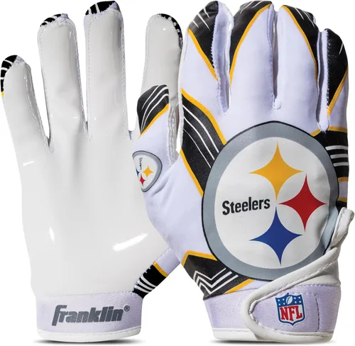 Miniatura 30 de Franklin Sports - Guantes de receptor de fútbol americano juvenil de la NFL, par de guantes de fútbol para niños con logotipos de equipos de la NFL