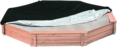 Cubierta de caja de arena octágono para exteriores, resistente al agua, para caja de arena octágono de 84 x 78 x 9 pulgadas, 6.5 x 7 pies