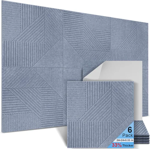 Miniatura 33 de Paquete de 8 Paneles Decorativos Absorbentes de Sonido, Arte de Pared Absorbente de Sonido, Arte de Pared Acústico de 48 x 32 Pulgadas
