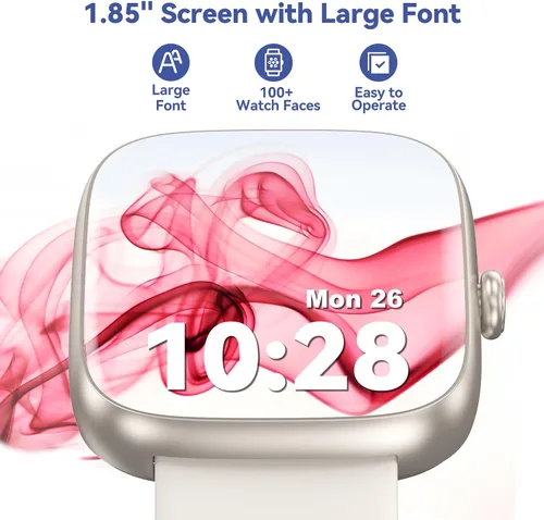 Miniatura 6 de DAVIKO Reloj podómetro para hombres y mujeres, pantalla de 1.83 pulgadas, rastreador de actividad física con respuesta/hacer llamadas, reloj