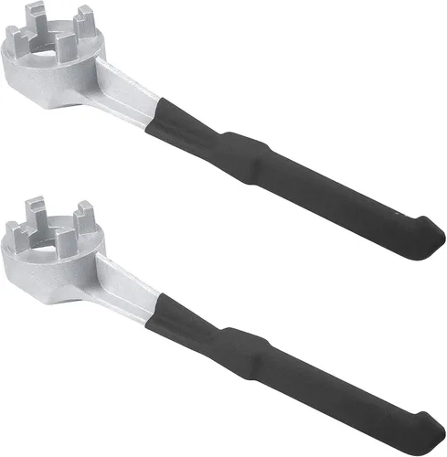 Miniatura 7 de Llave de tambor de aluminio WINTOWIN, llave de tapón, herramienta para abrir barriles de 10, 15, 20, 30 y 55 galones, se ajusta a tapas de bung