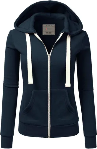 Miniatura 2 de DOUBLJU - Chaqueta ligera y delgada con capucha y cierre de cremallera para mujer, disponible en talla extragrande