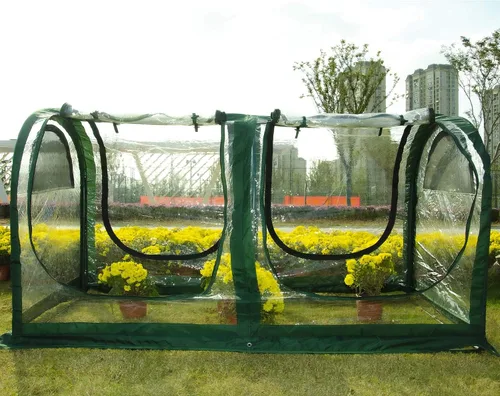Miniatura 9 de Porayhut Tienda de invernadero portátil, fácil instalación, casa de flores de jardinería y cuarto de sol para plantas con cubierta de PVC, 71" x