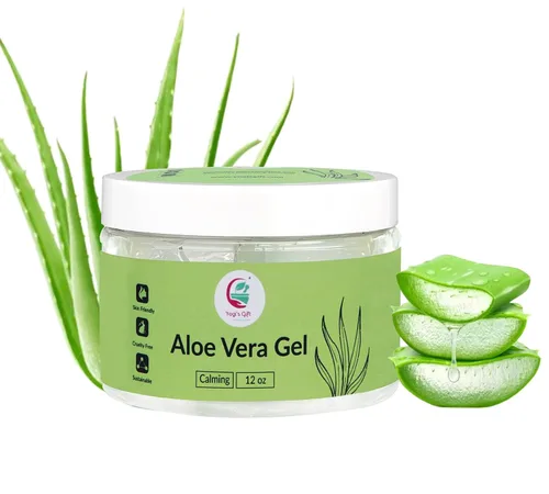 Miniatura 3 de Gel de aloe vera de 12 onzas, gel de aloe puro y natural calmante para la cara, la piel, el cuero cabelludo y el cabello – Hidratante diario