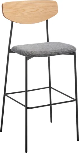 Miniatura 11 de SAFAVIEH Home Collection Ryker Taburete de bar de cocina de 30 pulgadas de roble y negro (totalmente montado)
