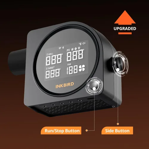 Miniatura 4 de Controlador de temperatura para barbacoa 5G Wi-Fi y Bluetooth INKBIRD, ventilador automático para ahumador con pantalla LCD para parrilla