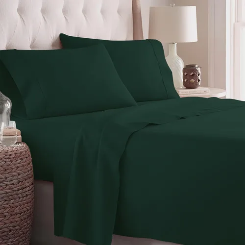Miniatura 21 de Danjor Linens Juego de sábanas Cal King para personas que duermen con calor, sábanas de calidad de hotel con 4 fundas de almohada, bolsillos 03