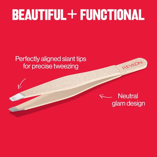 Miniatura 6 de Revlon Designer Series - Pinzas inclinadas de alta precisión, hechas con acero inoxidable de larga duración, 1 unidad