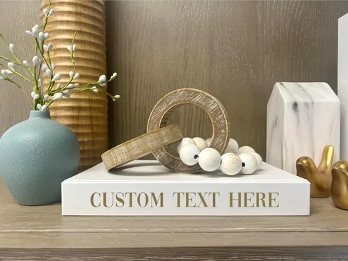 CovoBook personalizado | Elige texto personalizado, título, nombre, letras, letra | Tapa dura real, interior en blanco, cuaderno de bocetos de arte,