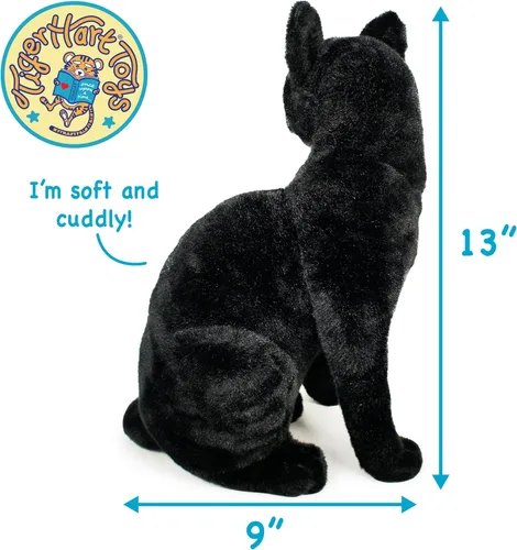 Miniatura 3 de TigerHart Boone, el gato negro, animal de peluche relleno de 13 pulgadas