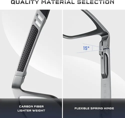 Miniatura 5 de Gafas de bloqueo de luz azul para hombres/mujeres, gafas de juegos para computadora, marco de metal