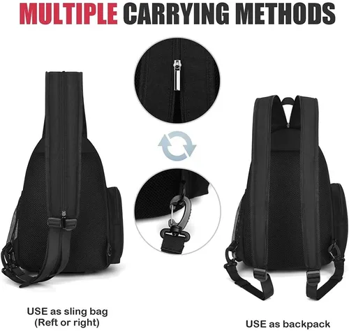 Miniatura 3 de Cwatcun Bolsa para cámara, estuche para cámara con soporte para trípode para cámaras Canon, Nikon, Sony, Pentax, DSLR, SLR, sin espejo, color negro