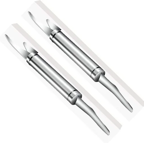 2 herramientas y pelador de camarones, limpiador de camarones de pez sapo, herramienta multifuncional 5 en 1 para pelar camarones y Deveiner,