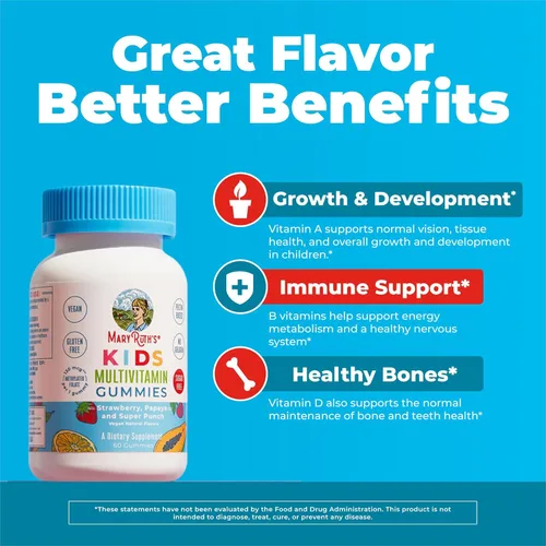 Miniatura 5 de MaryRuth Organics Vitaminas para niños Multi Sin azúcar Suministro para 2 meses Gomitas multivitamínicas para niños de 2 años en adelante
