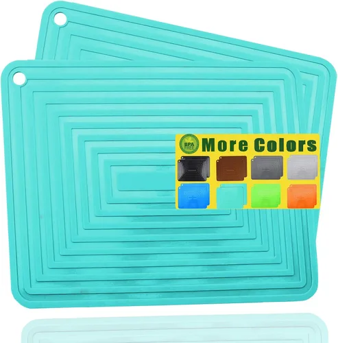 Miniatura 11 de LogHog Large Silicone Trivet Mats for Hot Dishes/Pans, Heat Resistant Pot Holder, 9"x12" Non Slip Flexible Durable Pot Coaster Kitchen Table Mats