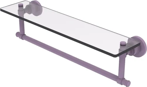 Miniatura 4 de Allied Brass WS-1TB/16-SN Estante de vidrio con toallero, 16 pulgadas x 5 pulgadas Níquel Satinado