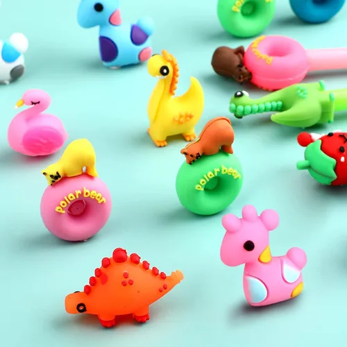 Miniatura 4 de SANNIX 20 bolígrafos de tinta de gel de dibujos animados, a granel, varios estilos, novedosos bolígrafos de escritura para niños, regalo, escuela