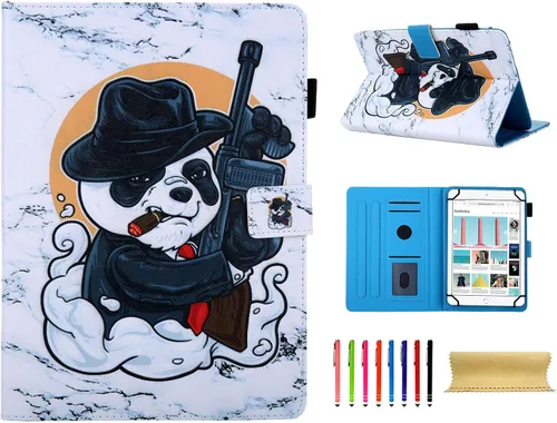 Miniatura 42 de Funda universal para tablet de 7 pulgadas, piel sintética [ranuras para tarjetas], cubierta magnética, para Samsung Galaxy Tab E/Tab A 7.0, Fire 7