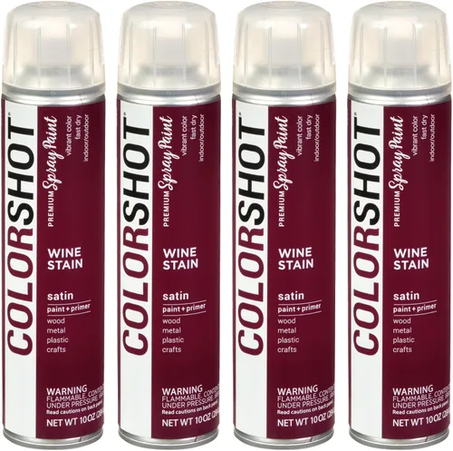 Miniatura 55 de COLORSHOT Pintura en aerosol brillante, aromaterapia (lavanda) 10 onzas, paquete de 4, pintura acrílica de secado rápido, uso en interiores
