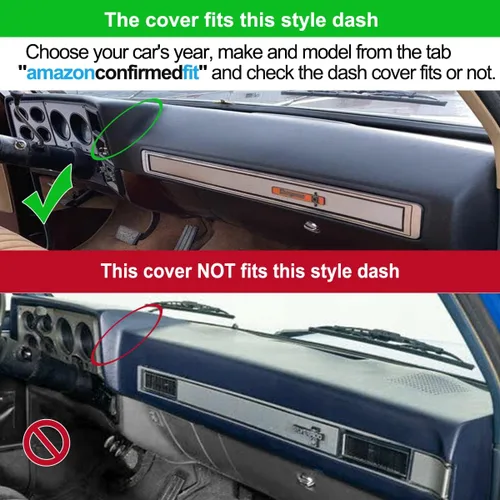 Miniatura 2 de Tapete de cubierta de tablero personalizado para Chevy Chevrolet Silverado C10 C20 C30 K10 K20 K20 K30 Suburban K5 Blazer Pickup, GMC Jimmy C/K 15