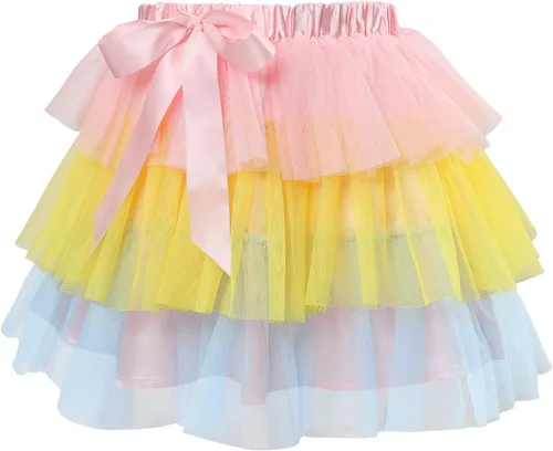 Miniatura 6 de Littleforbig Falda corta de bailarina de tul de malla para mujer, tutú de ballet con burbujas