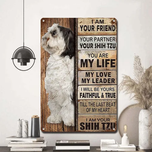 Miniatura 88 de Letrero de metal con texto en inglés "I Am Your Friend", regalo para los amantes de Weimaraner, arte de pared vintage, letreros de barra