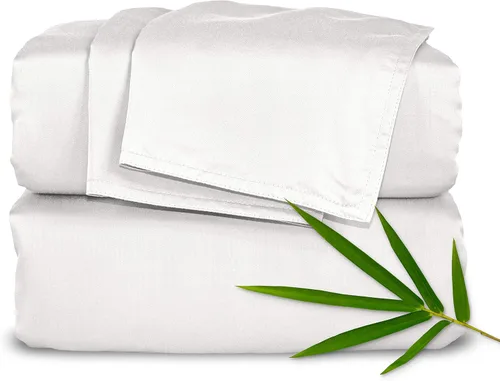 Miniatura 7 de Pure Bamboo Sábanas California King, Juego de Sábanas de Cama de Viscosa 100% Orgánica Genuina Derivada de Bambú, Suave y Refrescante, Doble Abedul