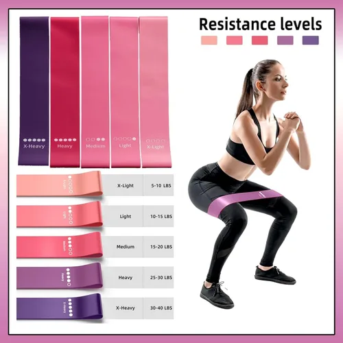 Miniatura 5 de Juego de anillos de yoga y pilates para entrenamientos en casa, kit de fitness de 18 piezas para mujer, accesorios de resistencia y tonificación