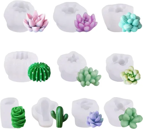 Miniatura 11 de Moldes de silicona para 7 cavidades, moldes para velas de flores de rosas, molde de fondant de peonía para gelatina, chocolate, mousse, decoración