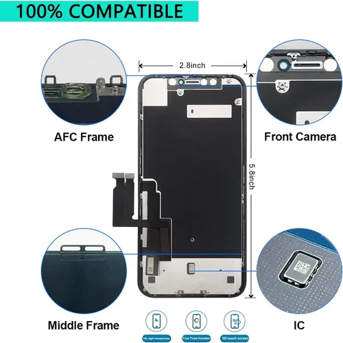 Miniatura 6 de para iPhone 11 Reemplazo de pantalla 6.1", pantalla táctil 3D LCD digitalizador para A2111, A2223, A2221 con kit de herramientas de reparación +