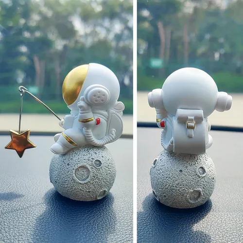 Miniatura 4 de Lindos adornos de coche de pesca para salpicadero, decoración de tablero de instrumentos de coche de peces oscilantes, divertida decoración de coche