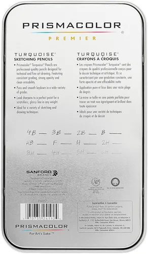 Miniatura 2 de Prismacolor Premier - Lápices de grafito turquesa para bocetos, puntas medias, para colorear para adultos, paquete de 12