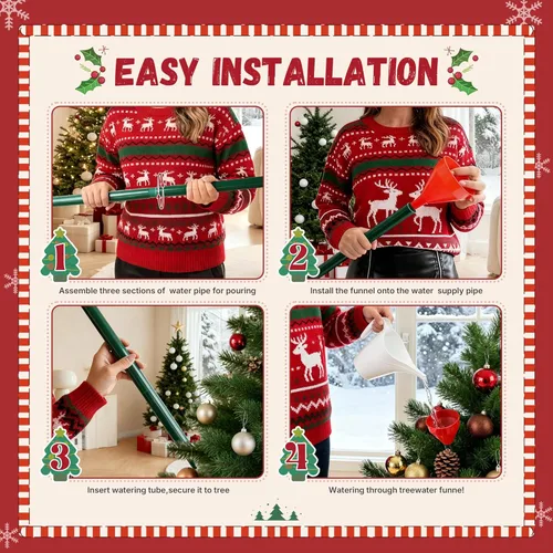 Miniatura 6 de Embudo de riego para árbol de Navidad, embudo de árbol más largo, dispositivo de riego de árbol de Navidad, sistema de riego de embudo largo