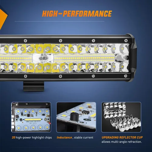 Miniatura 3 de Nilight ZH411-A 12” 12” 300 W, 300 W, triple fila de inundación Spot Combo 30000LM Led Off Road luces para camiones con juego de arnés de cableado 1