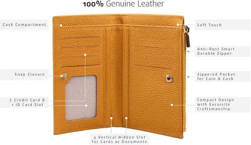 Miniatura 77 de Grande -2804 Cartera para mujer, Naranja, Minimalista