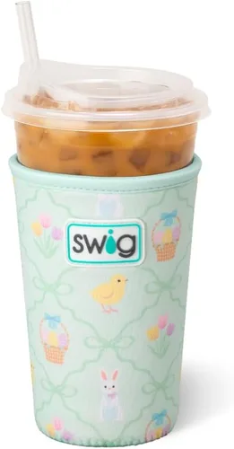 Miniatura 45 de Swig Life Coolie de Taza Helada Mediana, Funda Aislante de Taza de Café Helado de Halloween de 22oz con Asa, Coolie Aislado de Neopreno Mantiene