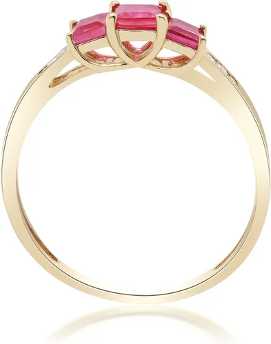 Miniatura 4 de Gin & Grace Anillo de compromiso de oro blanco de 14 quilates con diamantes de zafiro de corte princesa azul natural (I1, I2) para mujer, zafiro