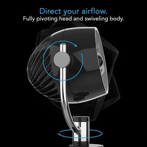 Miniatura 2 de Ventilador Circulador de Aire Personal Vornado Pivot3 con Clip, con Clip Multisuperficie, Ventilador Portátil Silencioso para Oficina o Dormitorio