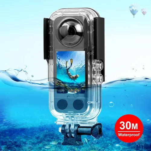 Miniatura 2 de PULUZ Funda de buceo de 30m/98ft para Insta360 X3, cubierta impermeable subacuática, carcasa protectora de PC para fotografía, carcasas para cámara