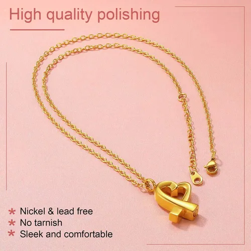 Miniatura 83 de FindChic Collares personalizados con urna para cenizas, barra vertical, gato, luna, reloj de arena, garra de perro, acero inoxidable, chapado en oro