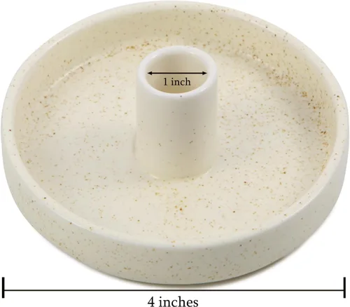Miniatura 2 de Soporte Palo Santo, quemador de incienso de cerámica para madera de Palo Santo o palo de incienso perfumado, color beige Amarillo