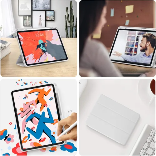 Miniatura 7 de Funda para iPad Air de 11 pulgadas M4 2026 8ª generación/M3 2025/M2 2024, iPad Air 5ª/4ª generación de 10.9 pulgadas 2022/2020 con soporte para Gris