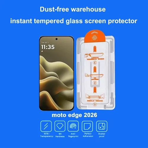 Miniatura 5 de for Motorola Moto Edge 2026 Privacy Screen Protector with Camera Lens Protector, 9H Hardness Anti-Scratch Tempered Glass flim, Auto