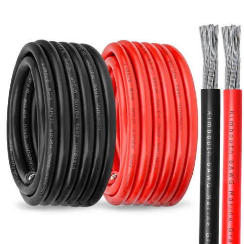 Cable marino de calibre 6, cable de cobre estañado para barco, estándar de EE. UU., OFC, alambre de cobre libre de oxígeno para altavoces de lanchas